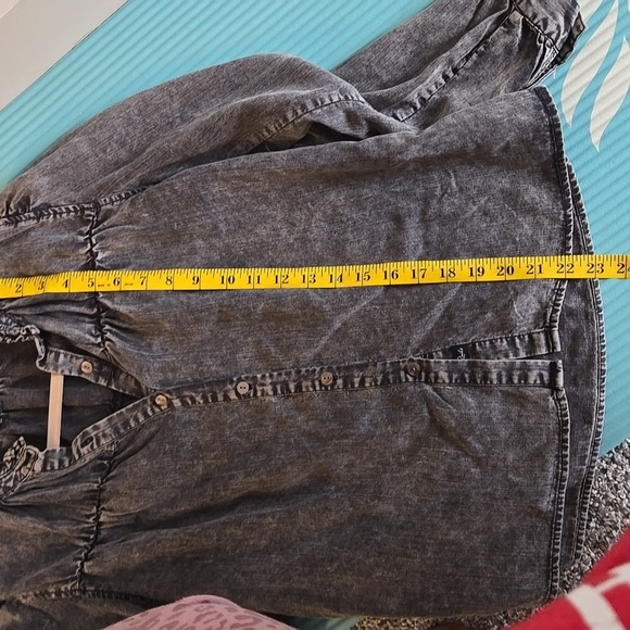 Rails denim button Down Long Sleeve shirt Black Washed Size XS - Picture 10 of 13
